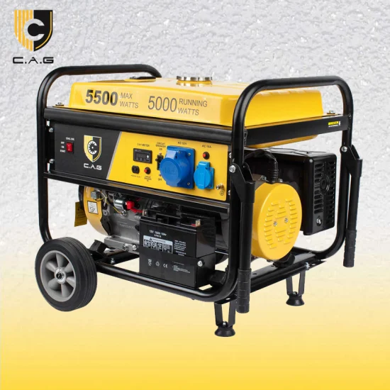 Key Start Gasoline/Petrol Portable Power 2kVA to 10kVA Portable Small Electric Generator AVR Alternator